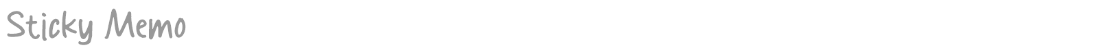 Sticky Memo font preview